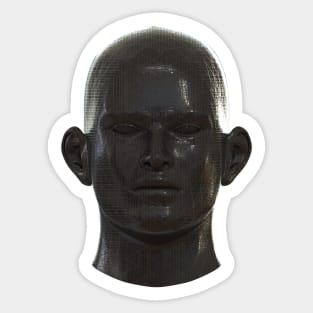 Carbon Fiber 3D Human Head Sticker